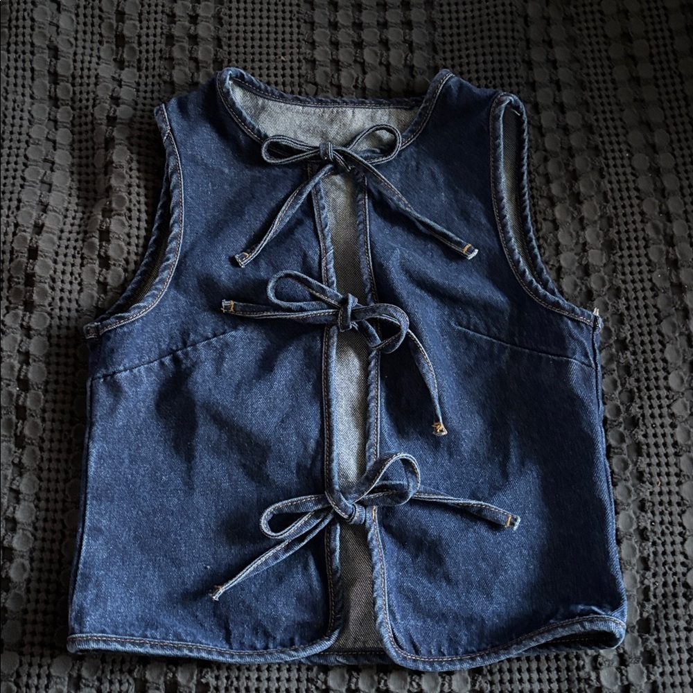 Missguided Blue Denim Vest